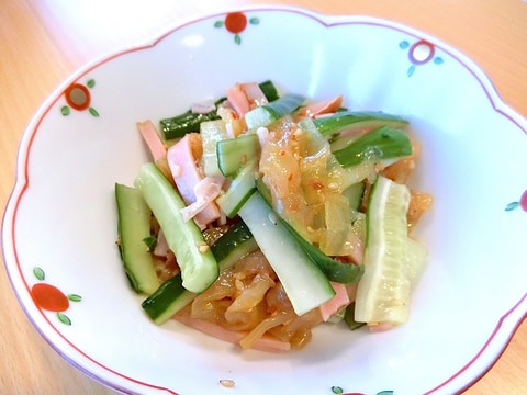 5分で完成!中華クラゲとハムときゅうりの和え物